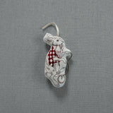 Handsome Hare, Rabbit, Cotton Ornament/Token