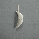 Beige/Gold Moon Man - Lavender & Cotton Ornament, Token
