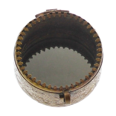 JOSEPHINE MIRRORED BOX, BRASS - SM ROUND