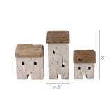 Kelso Wood Cottages, Set of 3 - Natural Wood