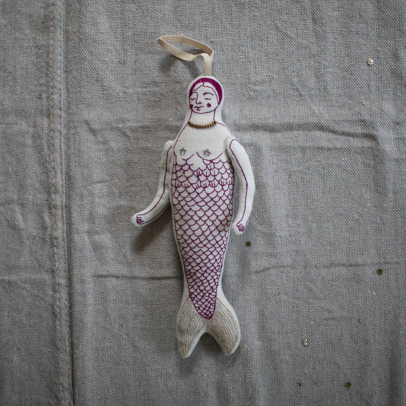 Mer Person - Cotton & Lavender filled Ornament Doll, Mermaid