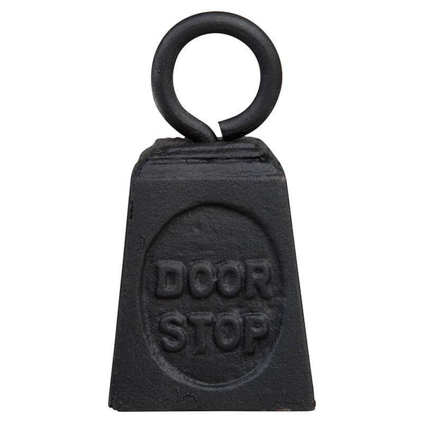 Weight Door Stop, Cast Iron, Black