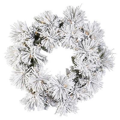 30" ICELAND FIR WREATH,FLOCKED, 126 TIPS