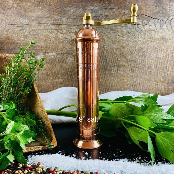 Copper 9" salt grinder