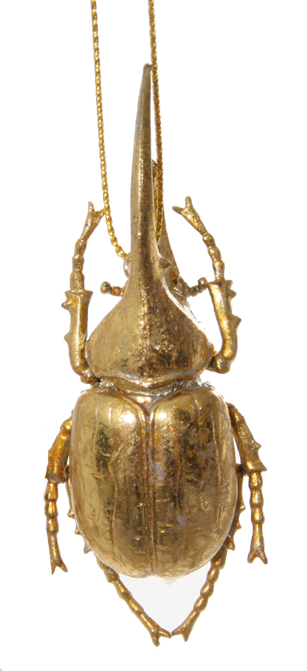 Beetle ornament gold 9cm