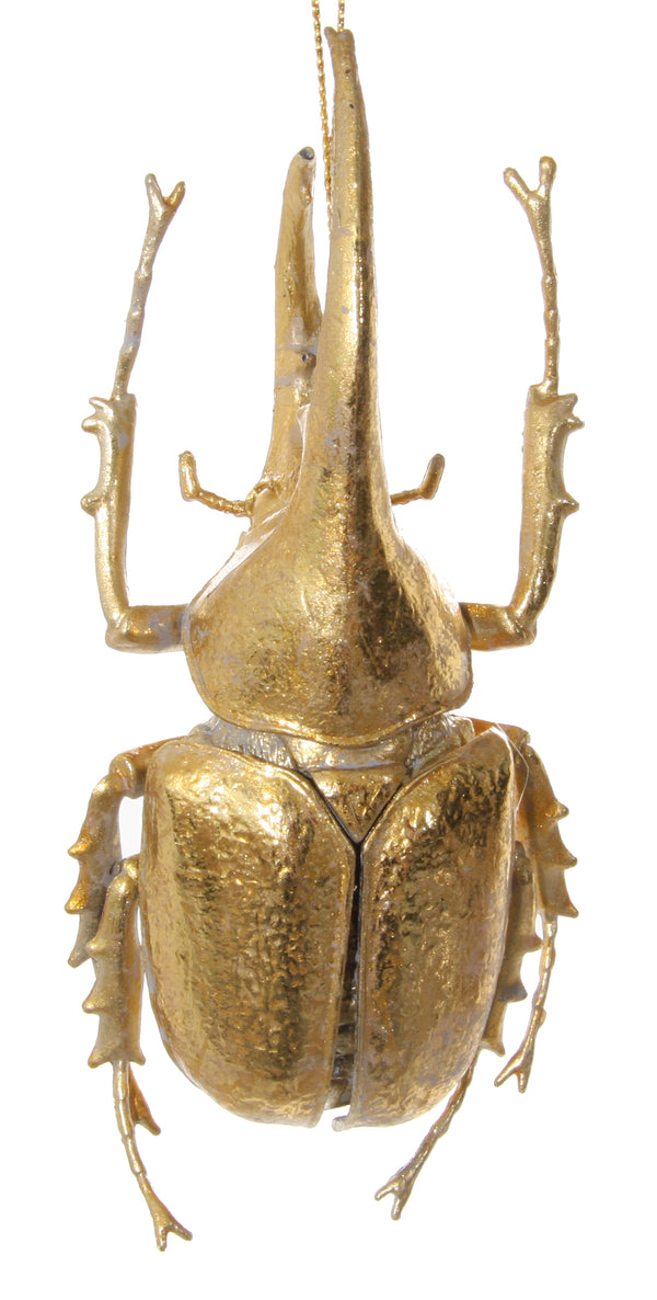 Beetle ornament gold 14cm