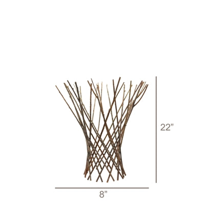 FLARED TWIG TRELLIS - SM - NATURAL