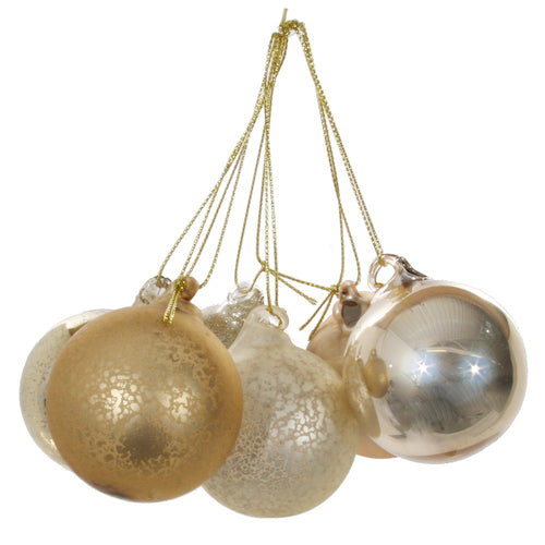 Glass ball gold mix6 5cm