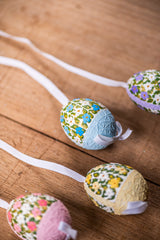 Floral Basket Pastels Hand painted egg - Small