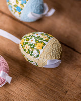 Floral Basket Pastels Hand painted egg - Small