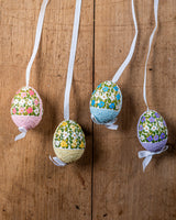 Floral Basket Pastels Hand painted egg - Small