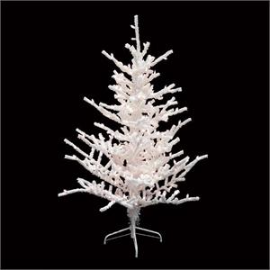 4'FLOCKED TWIG TREE PRELT 100 LTS/39"DIA/222 TIPS