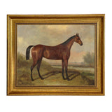 Hunter in a Landscape Framed Oil Painting Print on Canvas