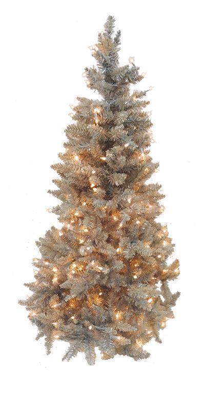 7.5' STERLING FIR TREE, PRE-LIT W/400 CLEAR LIGHTS, 1,107 TIPS, 39" DIAMETER