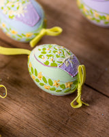 Pastels with Floral Basket Hand painted egg - Small