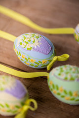 Pastels with Floral Basket Hand painted egg - Small