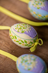 Pastels with Floral Basket Hand painted egg - Small
