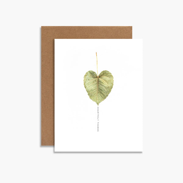 Heartfelt Thanks Botanical Greeting Card