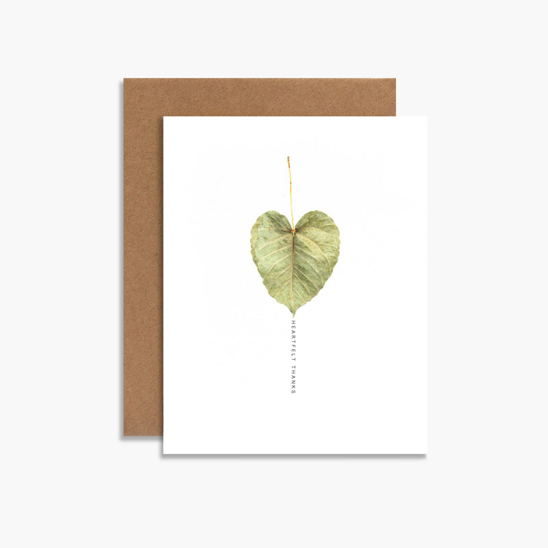 Heartfelt Thanks Botanical Greeting Card