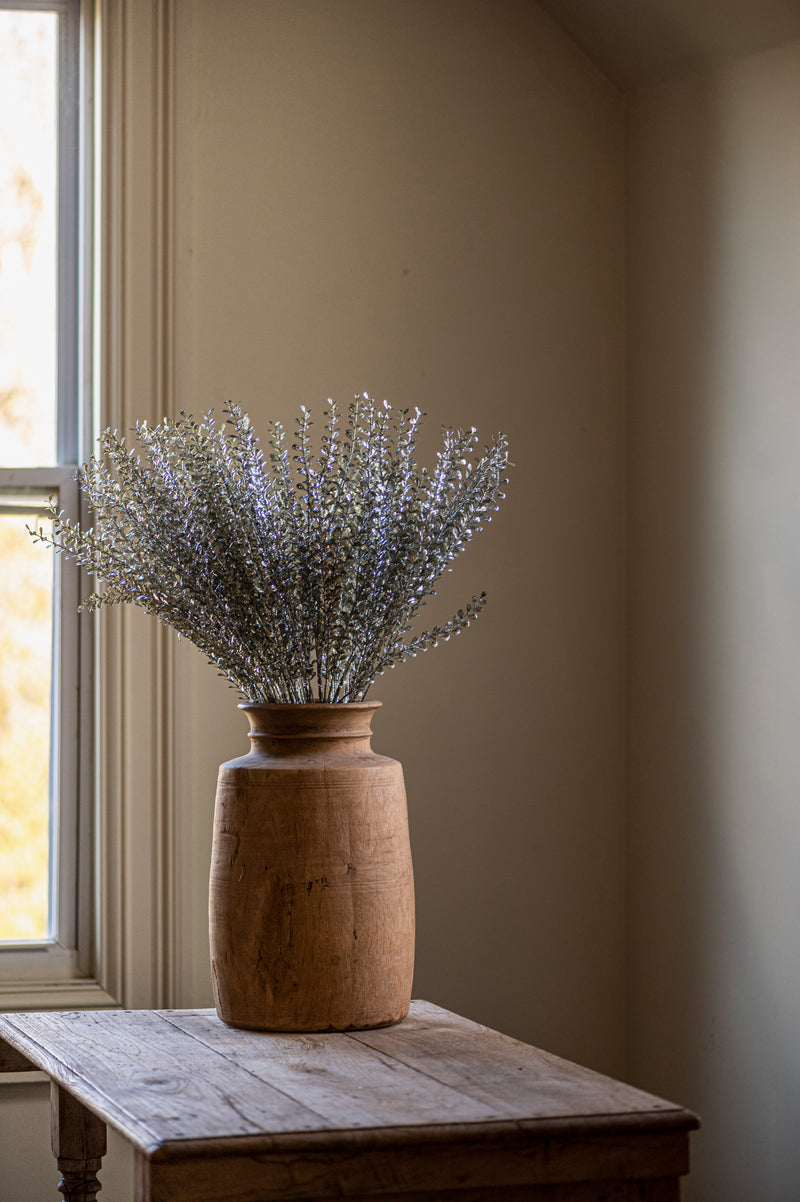 31 Inch Silver Glittered Stem w/Mini Teardrop