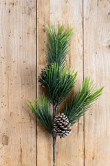 32 Inch Seafoam Long Needle Pine Stem w/Large