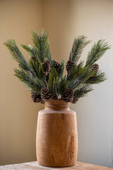 32 Inch Seafoam Long Needle Pine Stem w/Large