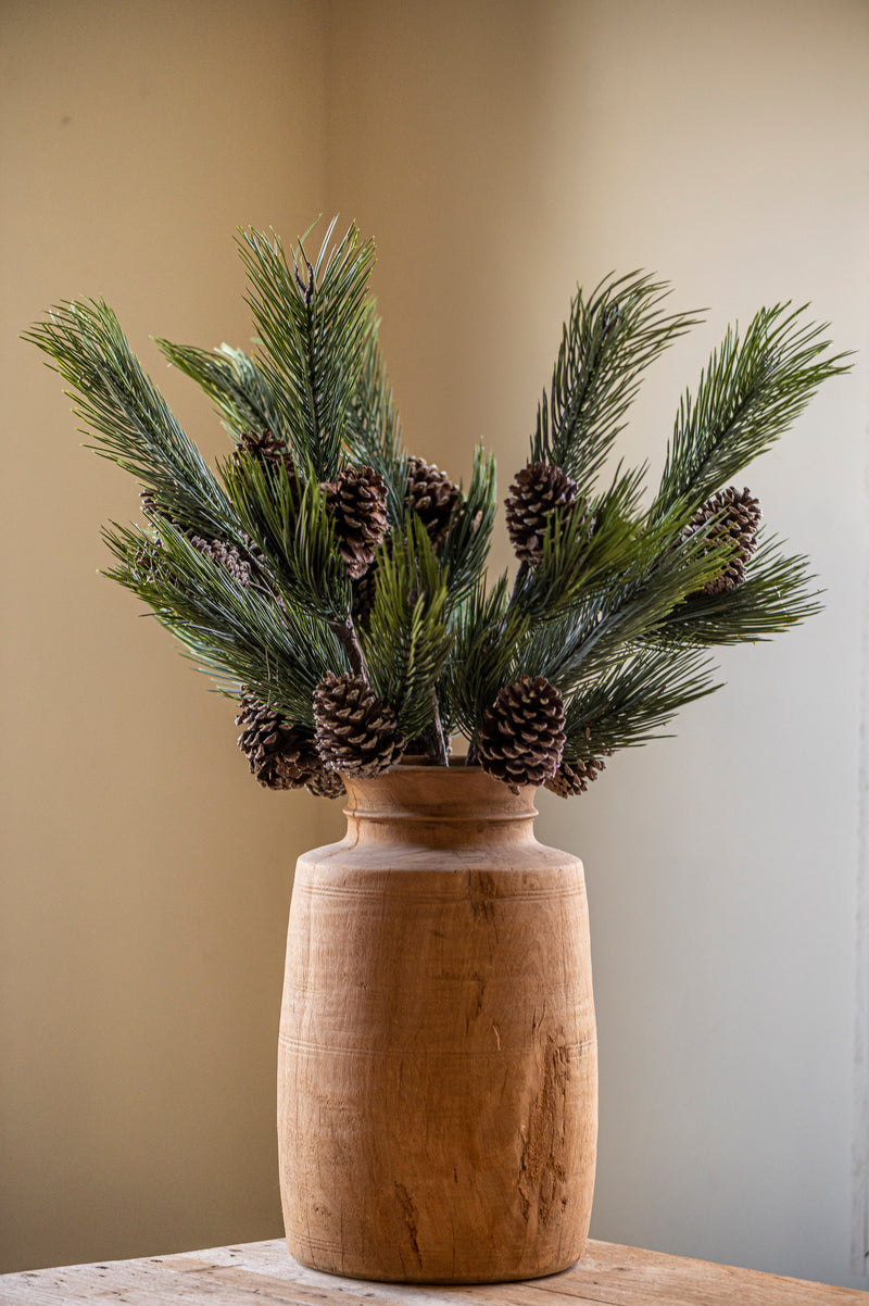 32 Inch Seafoam Long Needle Pine Stem w/Large