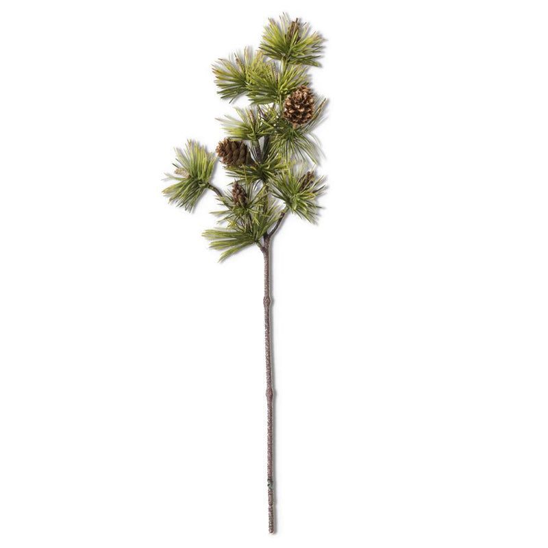 18 Inch Long Needle Pine Stem w/Pinecones