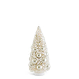 Cream Bottle Brush Trees w/Champagne Ornaments