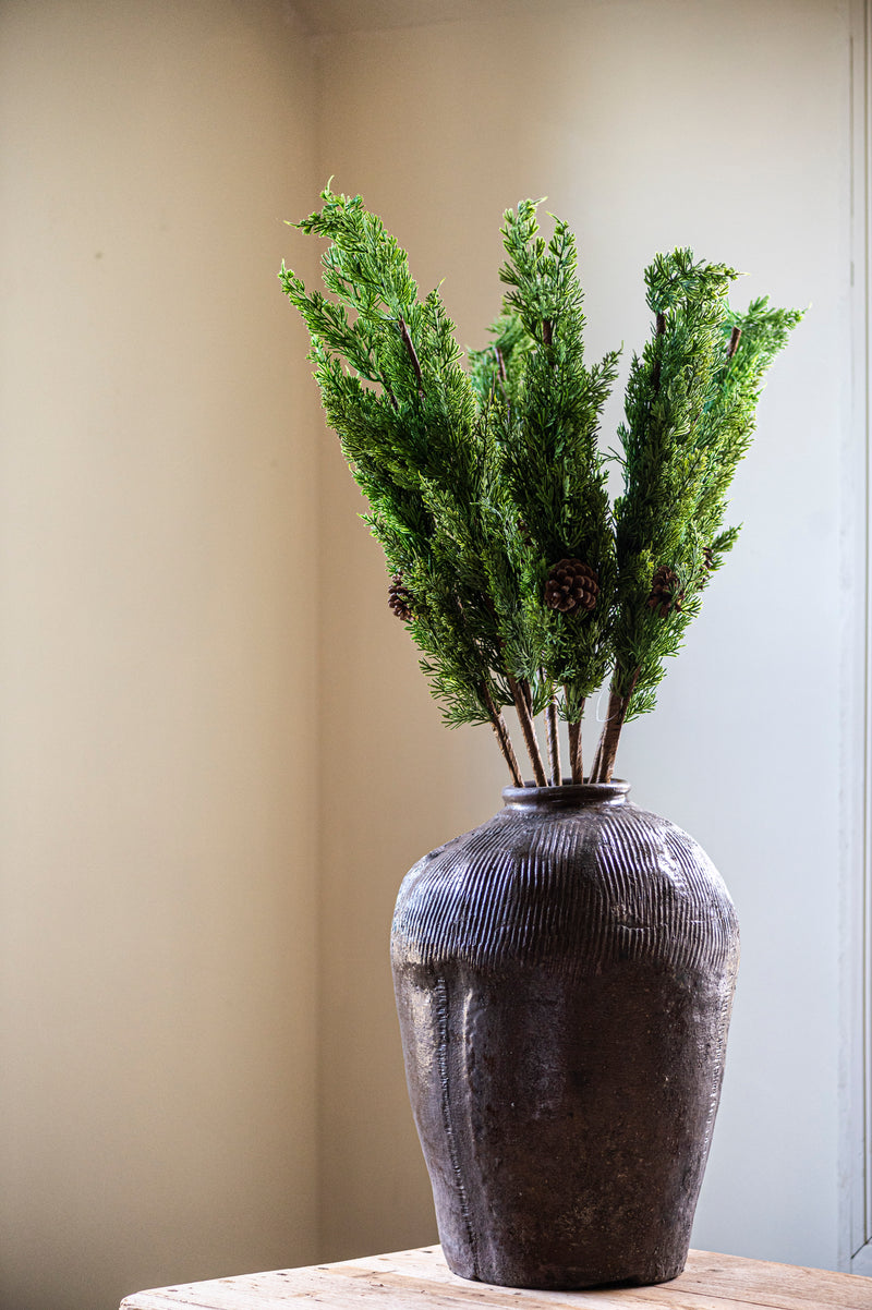 42.5 Inch Real Touch Cedar Pine Branch w/Twigs and Pinecones