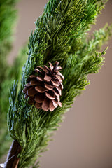 42.5 Inch Real Touch Cedar Pine Branch w/Twigs and Pinecones