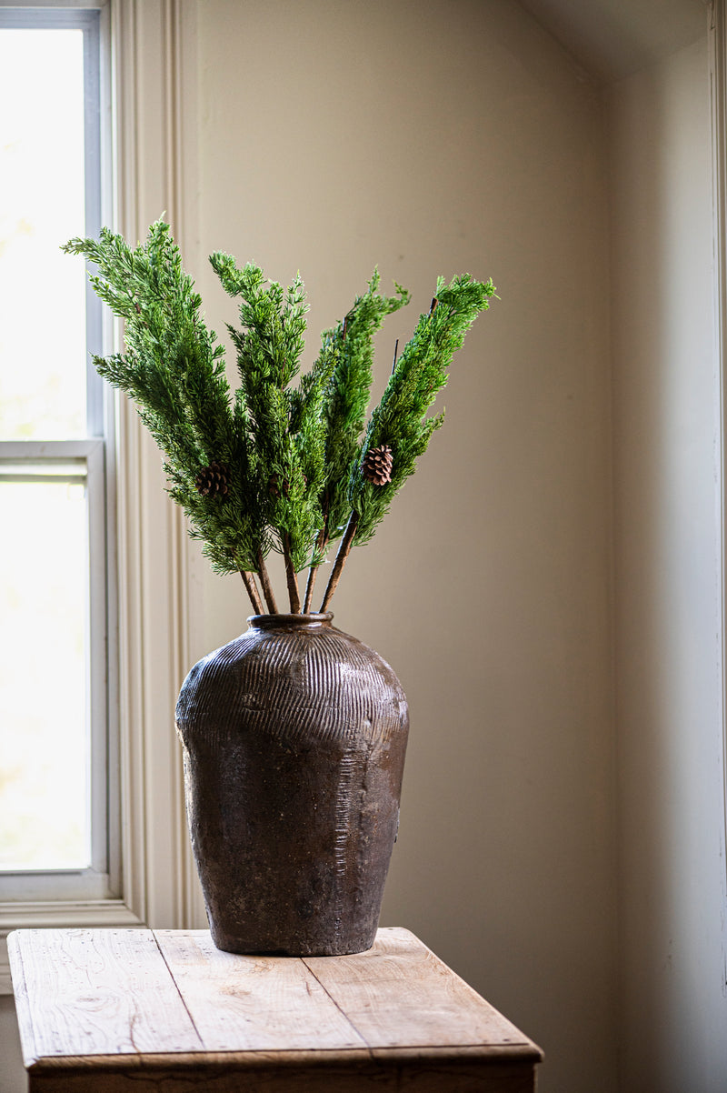 42.5 Inch Real Touch Cedar Pine Branch w/Twigs and Pinecones