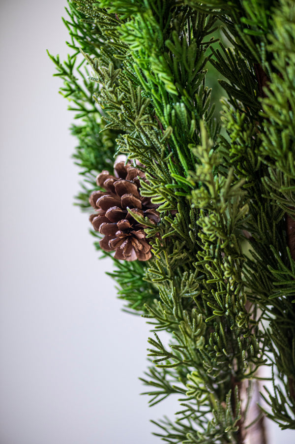 50 Inch Powdered Real Touch Cedar Garland