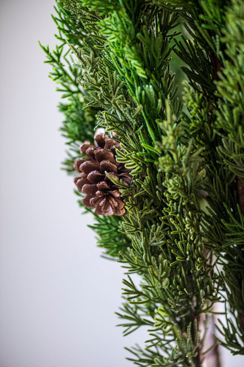 50 Inch Powdered Real Touch Cedar Garland