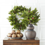 40 Inch Real Touch Fir & Cypress Pine Branch w/Pinecones