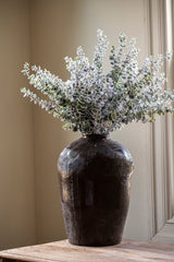 32 Inch Snowy Flocked Eucalyptus Stem