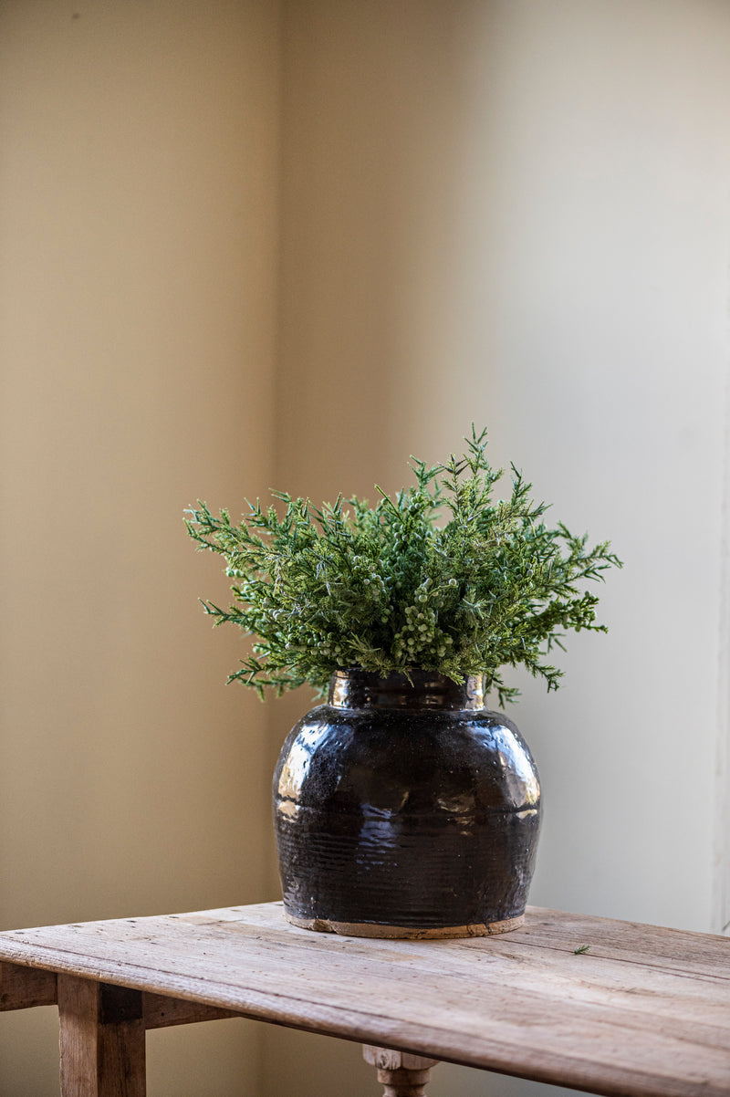 15 Inch Juniper Bush w/Mini Green Berries