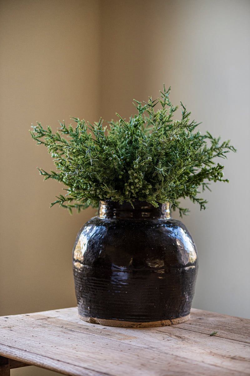 15 Inch Juniper Bush w/Mini Green Berries