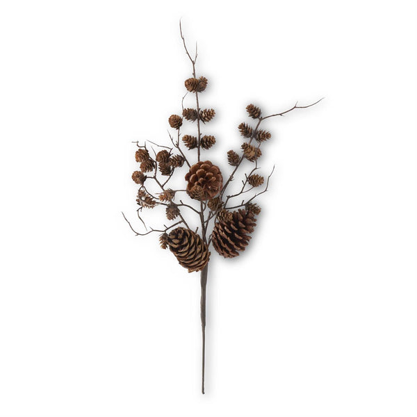 26 Inch Multi Size Pinecone & Twig Stem
