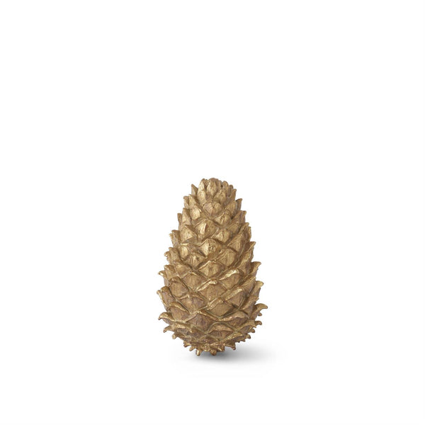 8 Inch Gold Resin Pinecone