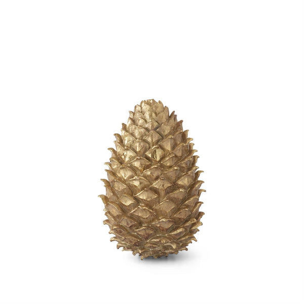 10 Inch Gold Resin Pinecone