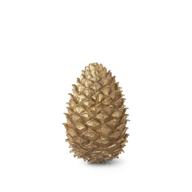 10 Inch Gold Resin Pinecone