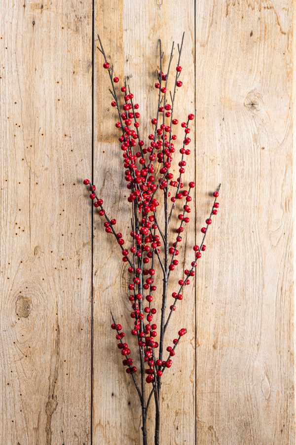 47 Inch Red Berry Branch
