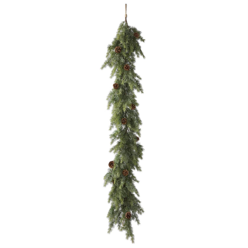 86 Inch Pine Garland w/Pinecones