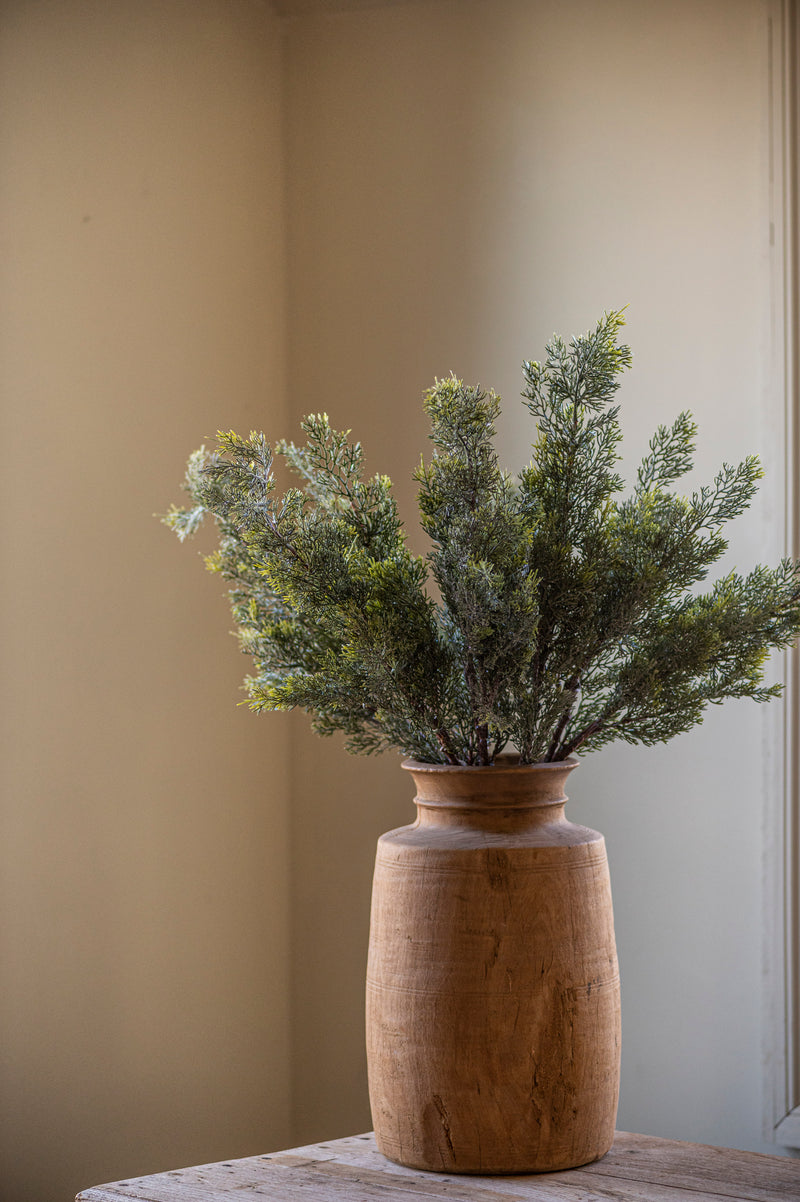 33 Inch Glittered Cedar Branch