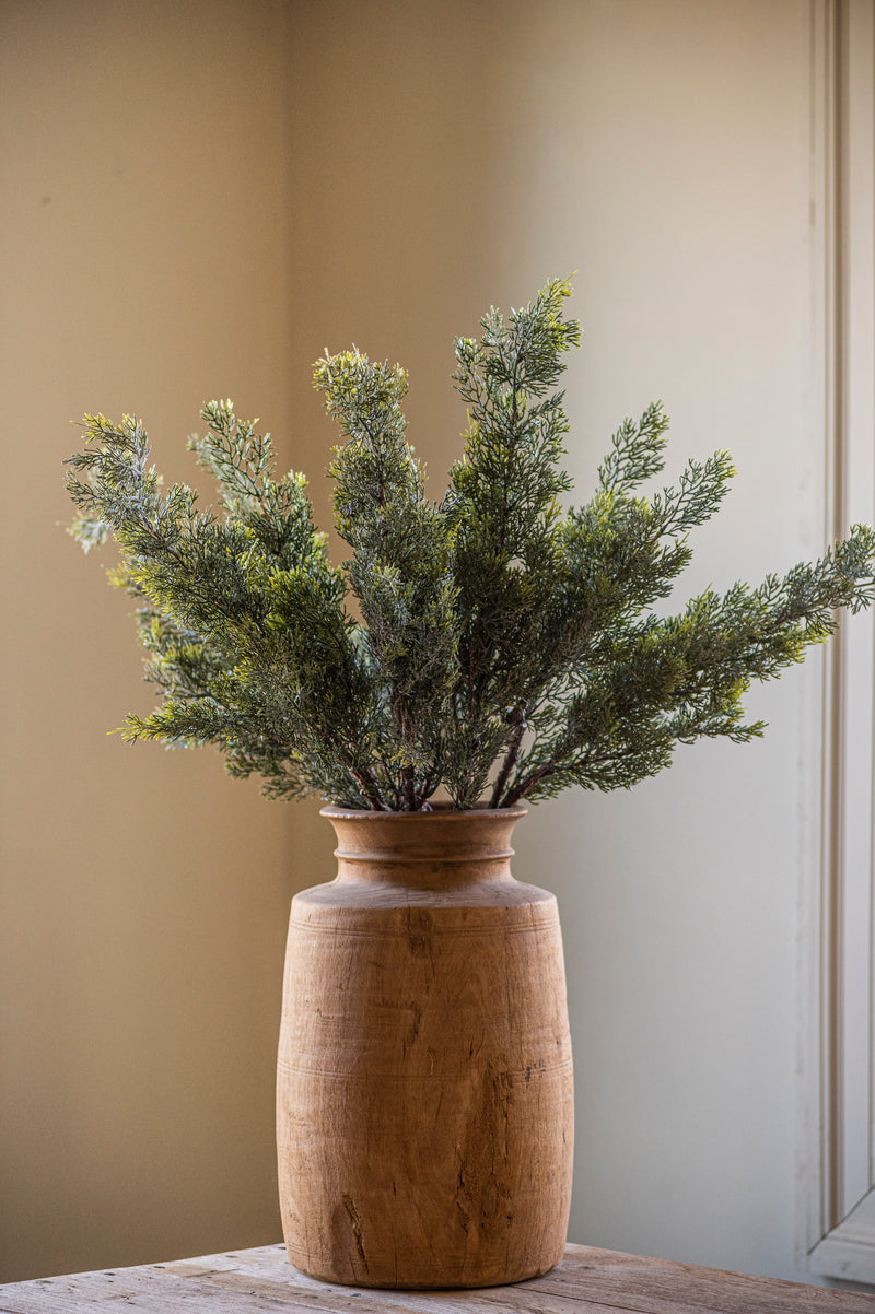 33 Inch Glittered Cedar Branch