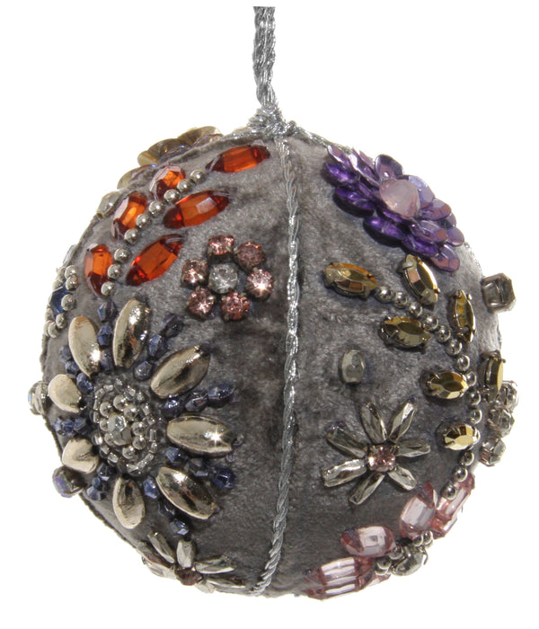 Velvet ball pink-purple jewel flowers 7,5cm