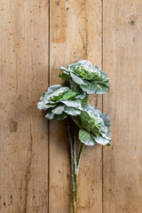 18.5 Inch Glitter Flocked Cabbage Stem