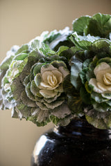 18.5 Inch Glitter Flocked Cabbage Stem