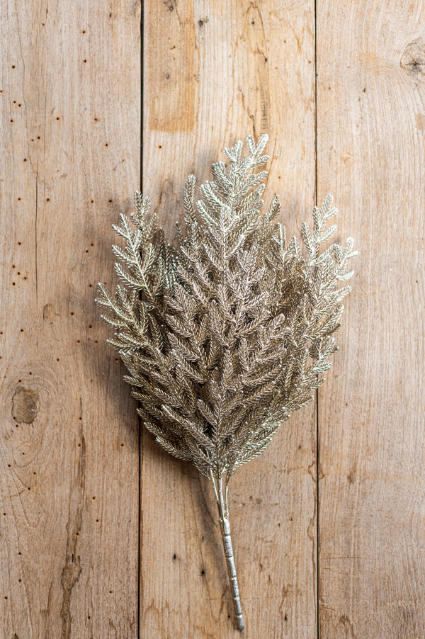 20.5 Inch Gold Glittered Bush